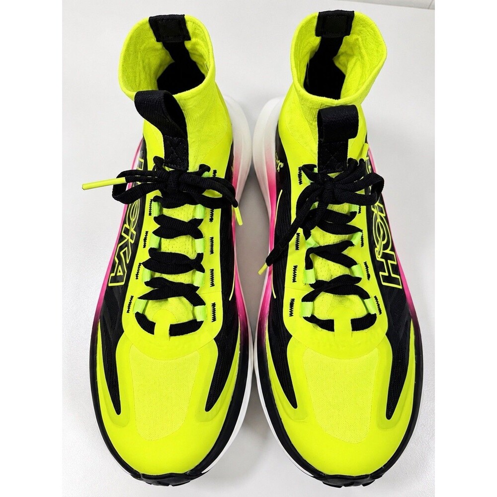 HOKA One One Tecton X 3 Womens 7.5 Trail Running Shoes Carbon Plate Neon Citrus - Picture 2 of 6